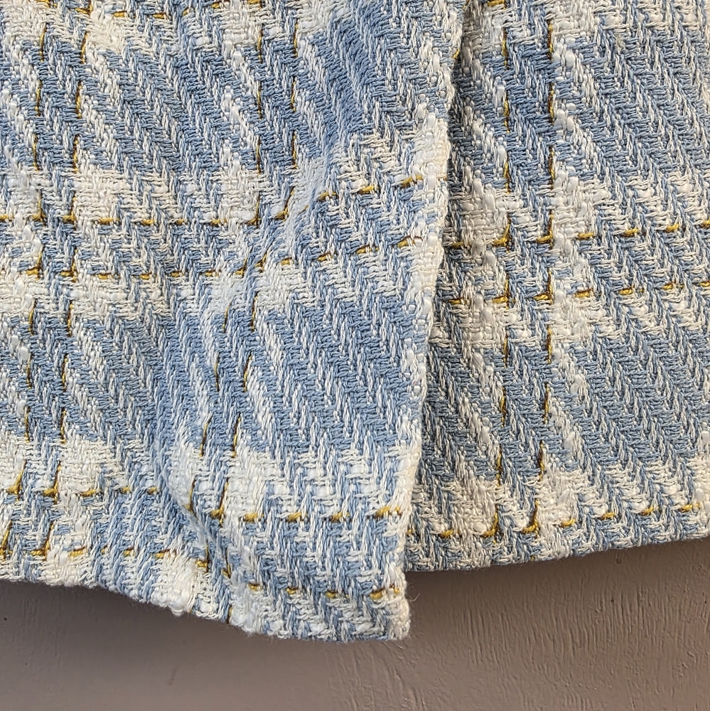 Plaid Blue and Cream Skirt - Picture 4 of 8
